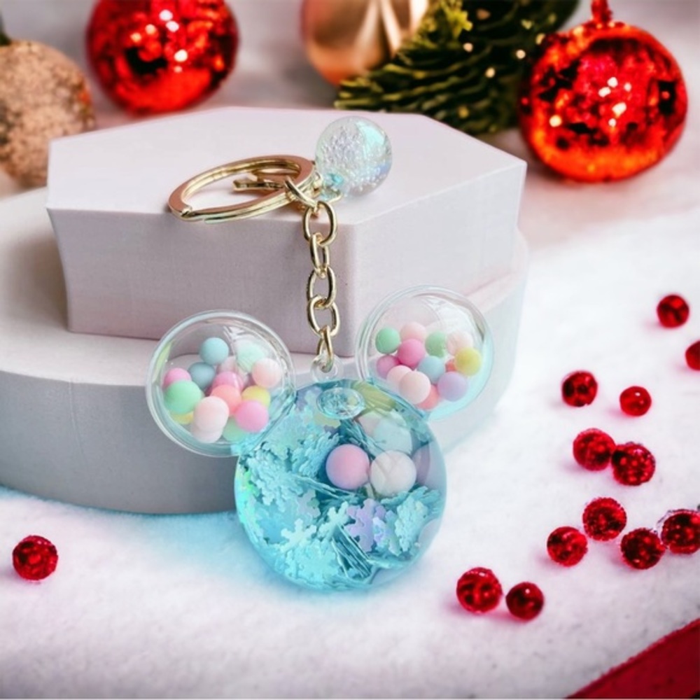 New Mickey Mouse Snowy Keychain Blue